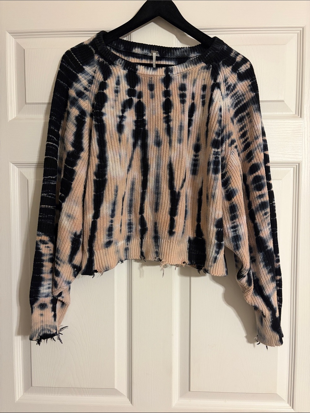 Young Fabulous & Broke Juliette Tie Dye Knit Sweater Pink Black Tan M